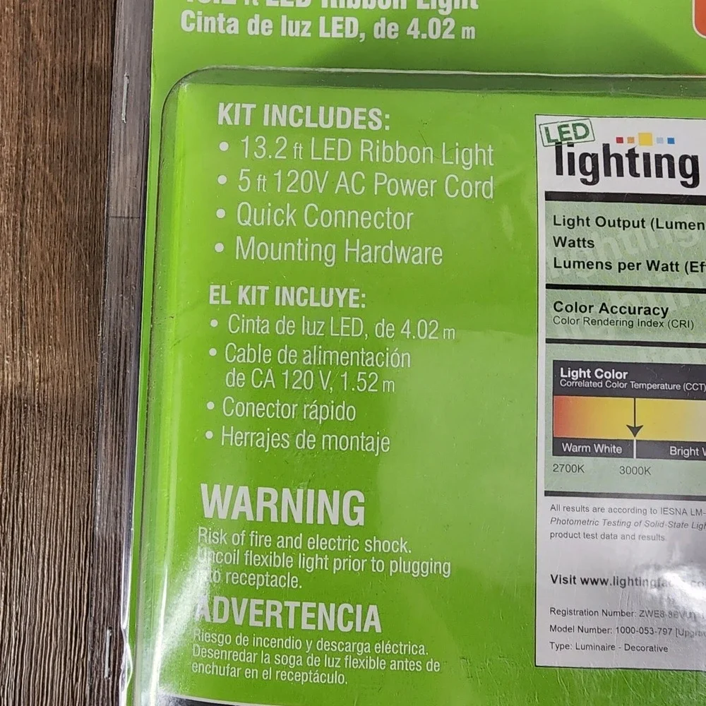 Commercial Electric LED Ribbon Light 13.2 ft Soft White Indoor Outdoor Dimmable